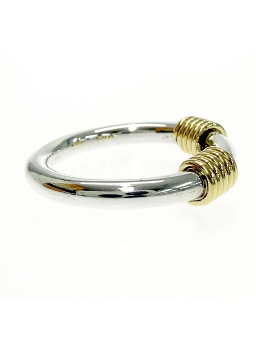 Tiffany & Co Silver Gold Bandwidth Ring